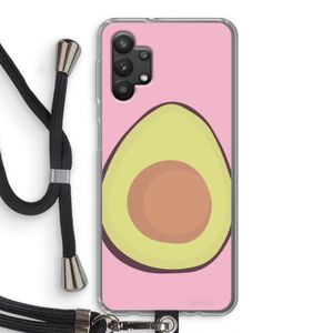 Avocado: Samsung Galaxy A32 5G Transparant Hoesje met koord