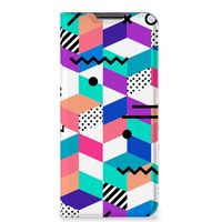 OPPO A54 5G | A74 5G | A93 5G Stand Case Blokken Kleurrijk - thumbnail