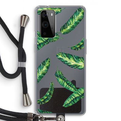 Lange bladeren: OnePlus 9 Pro Transparant Hoesje met koord