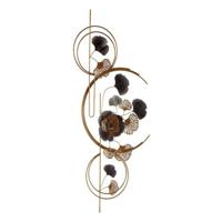 Ophangdecoratie Gift Decor M1310 M1310 Koper Gouden Metaal Blommor 60 x 150 x 7,5 cm Muurschildering