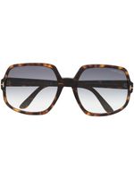 TOM FORD Eyewear lunettes de soleil Vera à monture oversize - Marron