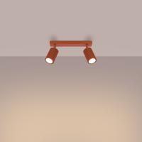 Plafondlamp KARBON 2 rood oker
