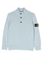 Stone Island Junior cardigan à motif Compass - Bleu - thumbnail