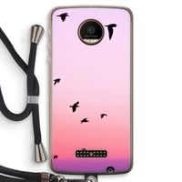 Fly away: Motorola Moto Z Force Transparant Hoesje met koord
