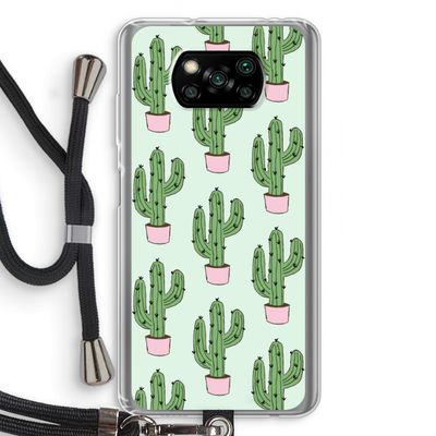 Cactus Lover: Xiaomi Poco X3 NFC Transparant Hoesje met koord