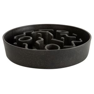 District 70 Hondenvoerbak Anti-schrokbak Bamboo, donkergrijs, Maat: Ø28 cm