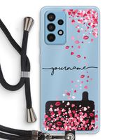 Hartjes en kusjes: Samsung Galaxy A52 Transparant Hoesje met koord Hartjes en kusjes: Samsung Galaxy A52 Transparant Hoesje met koord