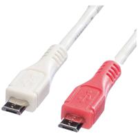 VALUE USB 2.0 Oplaadkabel, Micro B male to Micro B male 0,3m - thumbnail