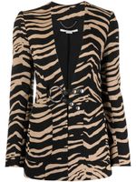 Stella McCartney veste ceinturée à motif tigré - Tons neutres - thumbnail