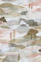 Noordwand Behang met getekend landschap - 35785