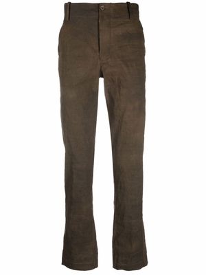 Uma Wang pantalon chino à coupe droite - Marron