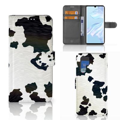 Huawei P30 Pro | Telefoonhoesje | Met pasjeshouder | Koeienvlekken