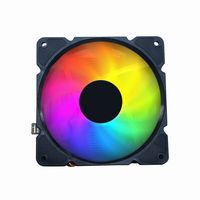 CPU koelventilator met multicolor verlichting, 12 cm, 100 W, 4 pin - thumbnail