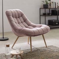 Artistiq Fauteuil 'Jurre' Velvet, kleur Roze