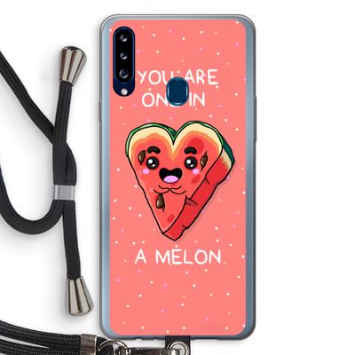 One In A Melon: Samsung Galaxy A20s Transparant Hoesje met koord