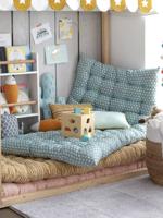 Vloermatras blauw/groen