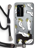 Papegaai: Huawei P40 Pro Transparant Hoesje met koord