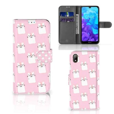 Huawei Y5 (2019) | Telefoonhoesje | Met pasjeshouder | Sleeping Cats