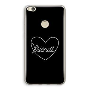 Friends heart black: Huawei Ascend P8 Lite (2017) Transparant Hoesje