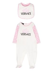 Versace Kids trousseau de naissance à logo imprimé - Blanc