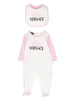 Versace Kids trousseau de naissance à logo imprimé - Blanc