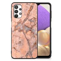 Samsung Galaxy A32 5G Marmeren Print Telefoonhoesje Marmer Oranje