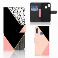Honor 10 Lite | Book Case | Zwart Roze Vormen