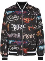 Philipp Plein veste bomber Lettering réversible - Noir - thumbnail