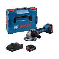 Haakse slijper 125 mm - GWS 18V-8 - BOSCH - met 2 x 18V 4.0Ah accu's - lader - L-Boxx - 06019N9002