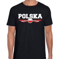 Polen / Polska landen t-shirt zwart heren