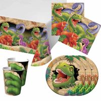 Kinderfeestje tafel dekken set voor 16x personen Dino thema - Feestpakketten - thumbnail