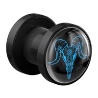 Tunnel met Magisch Doodshoofd Design Acryl Tunnels & Plugs - thumbnail