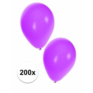 Paarse ballonnen 200 stuks