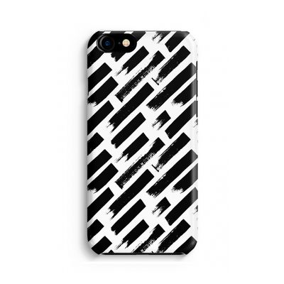 Zwarte vegen: iPhone 8 Volledig Geprint Hoesje