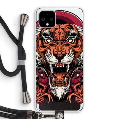Tiger and Rattlesnakes: Pixel 4 XL Transparant Hoesje met koord