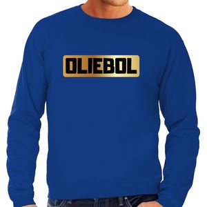 Oliebol foute Oud en nieuw trui/ sweater blauw voor heren