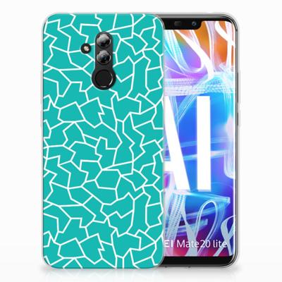 Huawei Mate 20 Lite | Hoesje maken | Cracks Blue