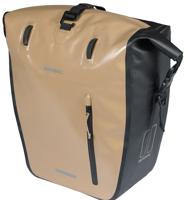 BASIL Enkele fietstas rivo l tarpaulin mik 25-31l 14 x 28 x 43 cm - zand/zwart