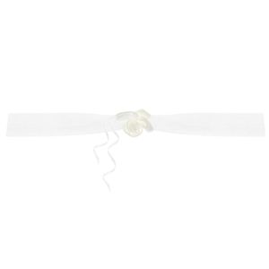 Trouwauto organza lint Rozen - Bruiloft - creme - 2x stuks - just married