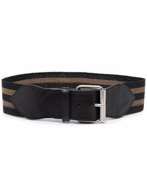 Philosophy Di Lorenzo Serafini ceinture rayée à boucles - Noir