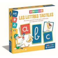Montessori - Clementoni - Voelbare letters - Educatief spel om het alfabet te leren - 26 ruwe letterkaarten - Vanaf 3 jaar