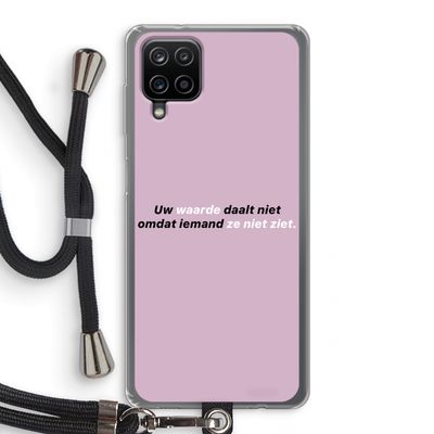 uw waarde daalt niet: Samsung Galaxy A12 Transparant Hoesje met koord