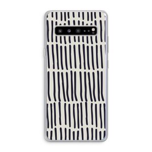 Moroccan stripes: Samsung Galaxy S10 5G Transparant Hoesje