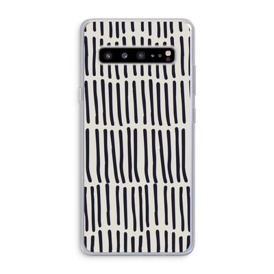 Moroccan stripes: Samsung Galaxy S10 5G Transparant Hoesje