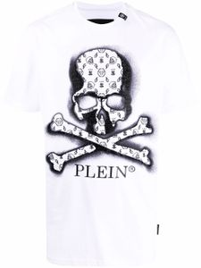 Philipp Plein t-shirt à imprimé tête de mort - Blanc