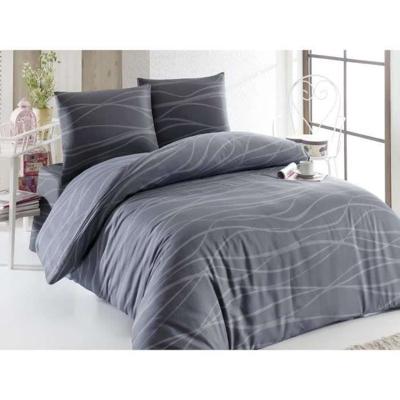 Beddengoedset - 1 dekbedovertrek 220 x 240 cm + 2 kussenslopen 60 x 60 cm - 65% katoen, 35% polyester - Grijs