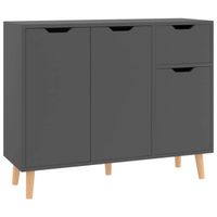 vidaXL Dressoir 90x30x72 cm bewerkt hout grijs - thumbnail