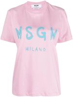 MSGM t-shirt en coton à logo imprimé - Rose