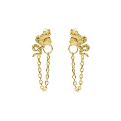 Karma Oorbellen Chain Snake Goud
