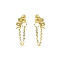 Karma Oorbellen Chain Snake Goud